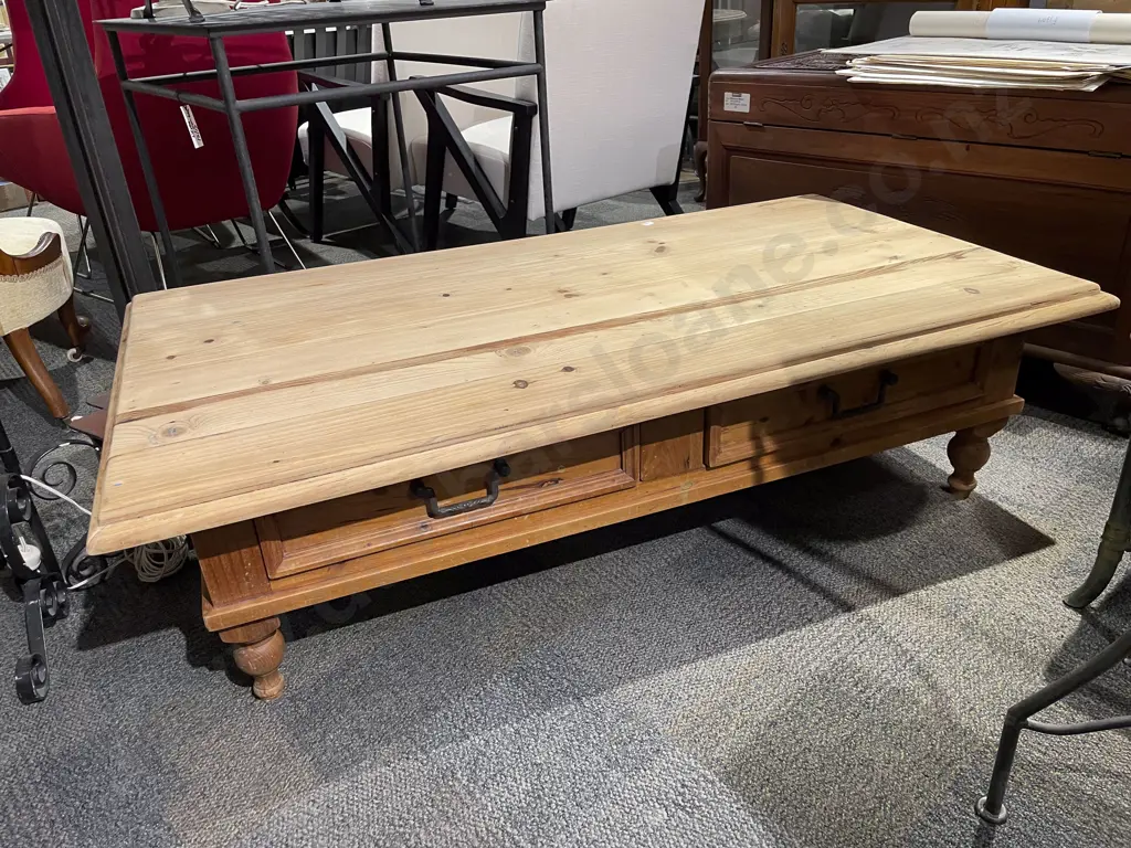 Rectangular Pine Coffee Table Image 1++
