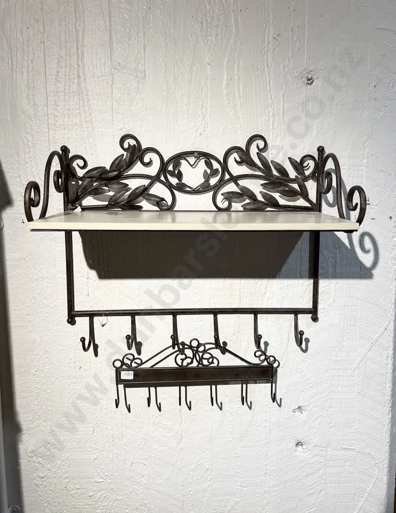 Wrought Metal Coat Stand & Smaller Hanging Rack Image 1++