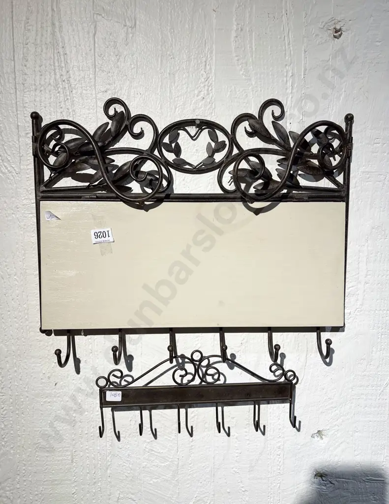 Wrought Metal Coat Stand & Smaller Hanging Rack Image 1++