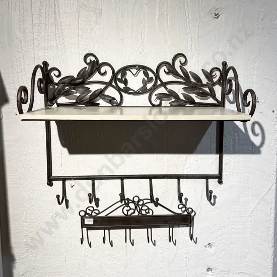 Wrought Metal Coat Stand & Smaller Hanging Rack