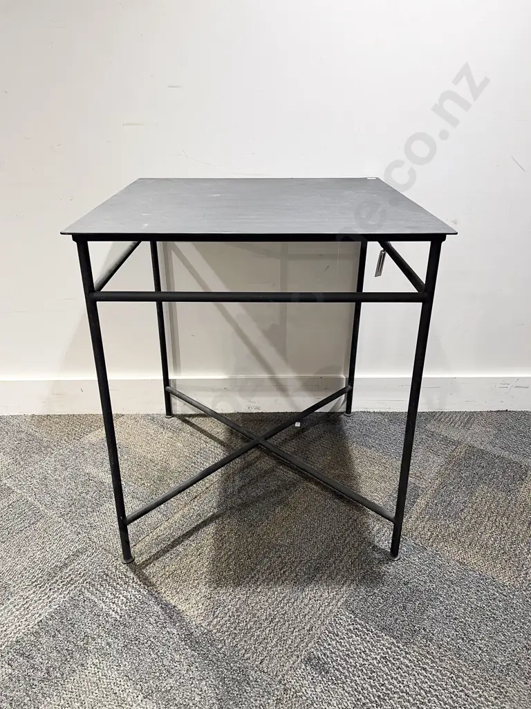 Black Metal Square Top Table Image 1++