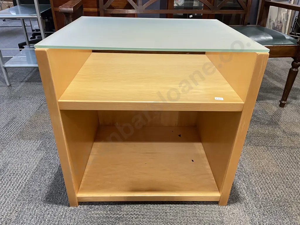Modern Glass Top Occasional Table Image 1++