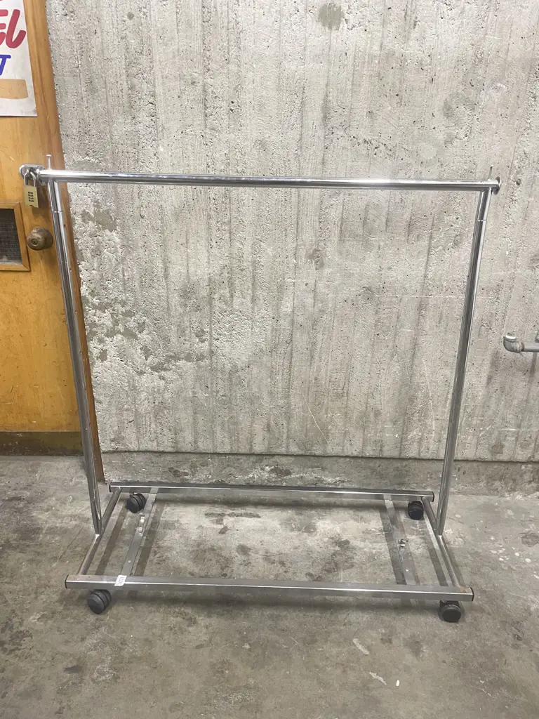 Chrome Clothes Rack on Castor Base Image 1++
