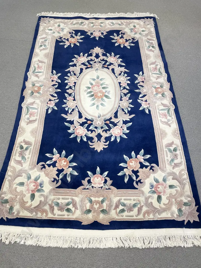 Chinese Floor Rug with Allover Floral Motif Image 1++