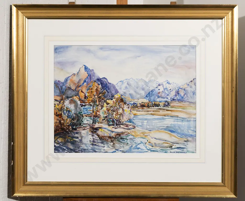 Attributed Maud Sherwood - South Island River Landscape Image 1++