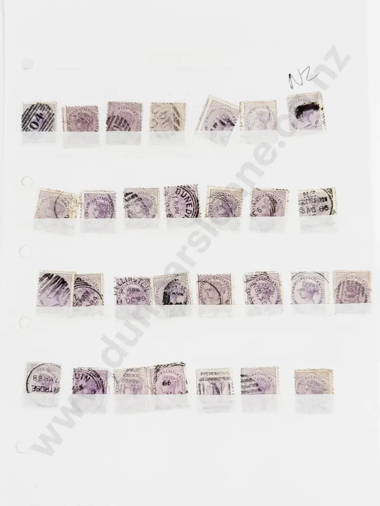 NZ 1882 Second Side Face 2d Purple (29) Image 1++