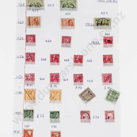 NZ 1920 Victory x5 - 1923 Map Stamp x2 - 1926 Admirals x9 - 1931 Arms Type x4 Also