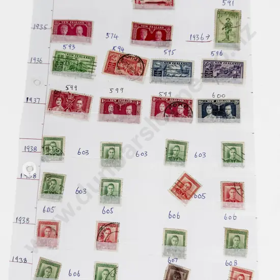 NZ 1935 Airmail - 1935 Silver Jubilee - 1936 Anzac - 1936 Commerce - 1937 Coronation Also