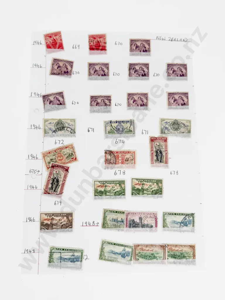 NZ 1941 Provisionals - 1940 10d on 1/ 1/2d - 1944 & 1945 Healths - 1946 Peace & Health Also Image 1++