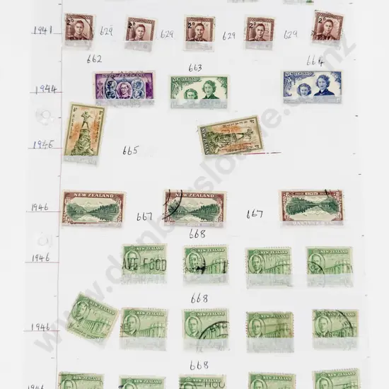 NZ 1941 Provisionals - 1940 10d on 1/ 1/2d - 1944 & 1945 Healths - 1946 Peace & Health Also