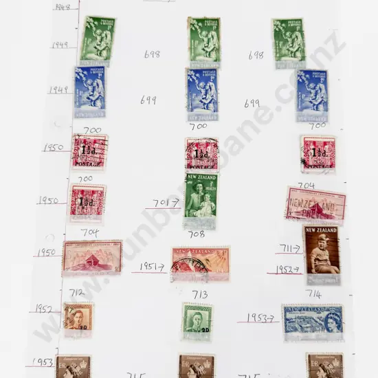 NZ 1949 & 1950 Health - 1950 Overprints - 1950 Canterbury Centennial - 1950/3 Provisionals Also