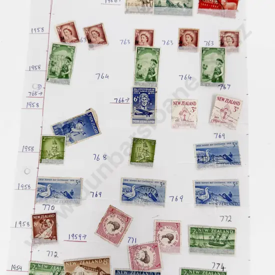 NZ 1956 Southland Centenary - 1958 Overprints - 1958 Health - Kingsford Smith Nelson Cent Also