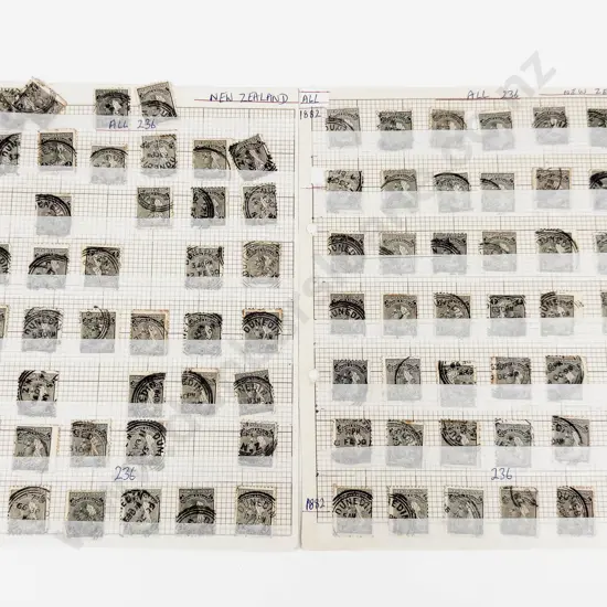 NZ 1882 Second Sideface 1/2d Black x 82