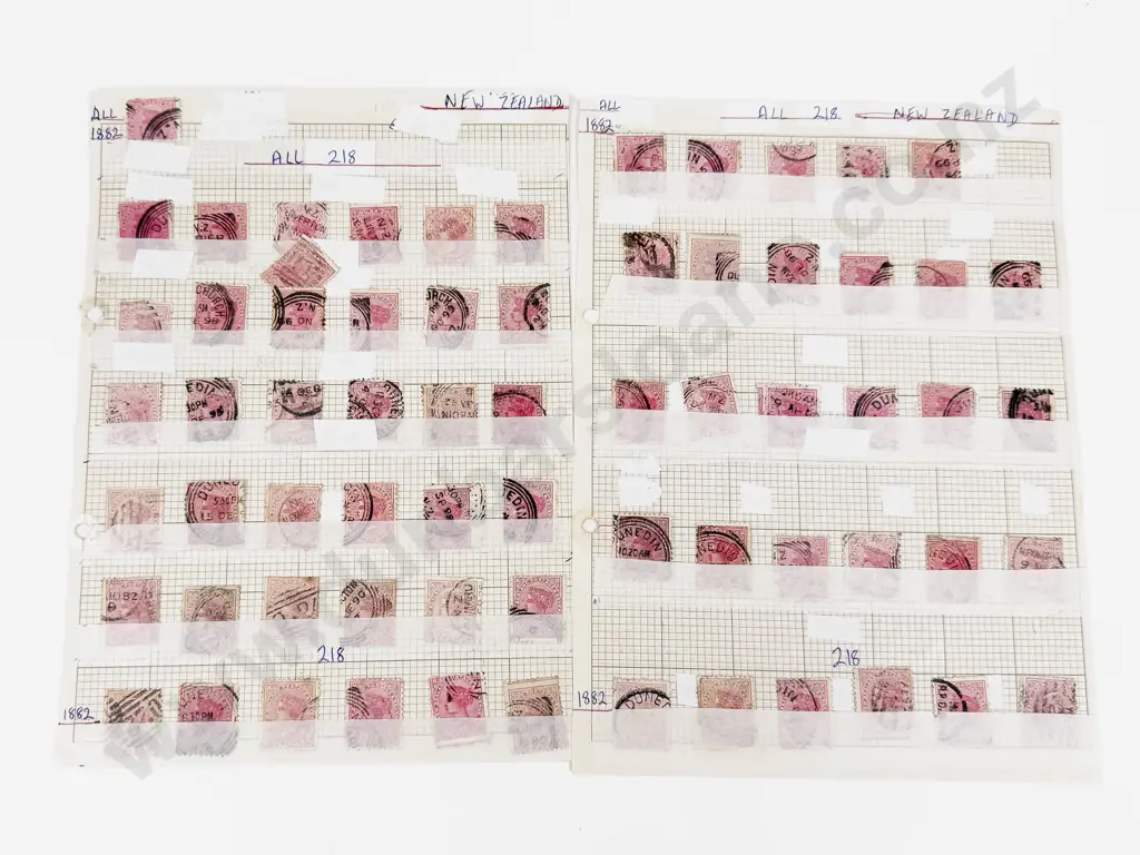 NZ 1882 Second Sideface 1d Red x66 Image 1++