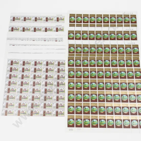 NZ 1980 Anniversaries Sheets 17c x40 x10 - 1980 Christmas 35c x50 x6