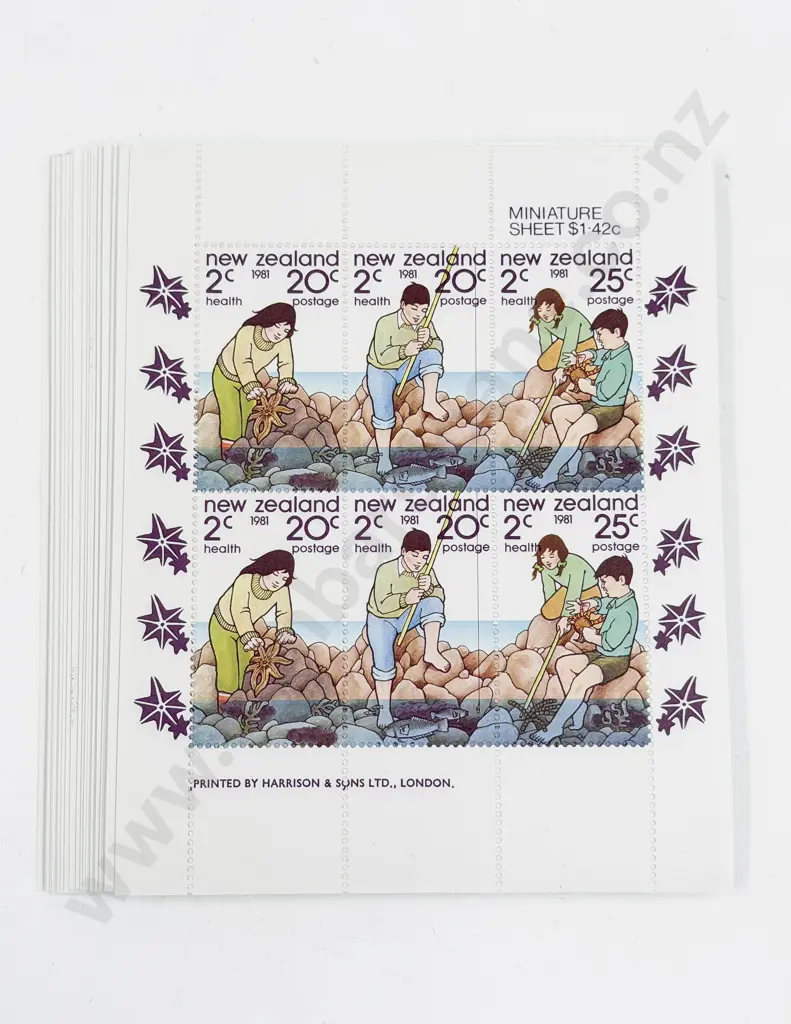 NZ 1981 Health Miniature Sheet x28 Image 1++