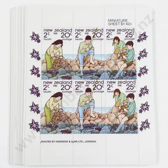 NZ 1981 Health Miniature Sheet x50