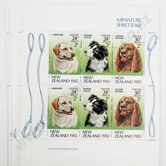 NZ 1982 Health Miniature Sheets x50