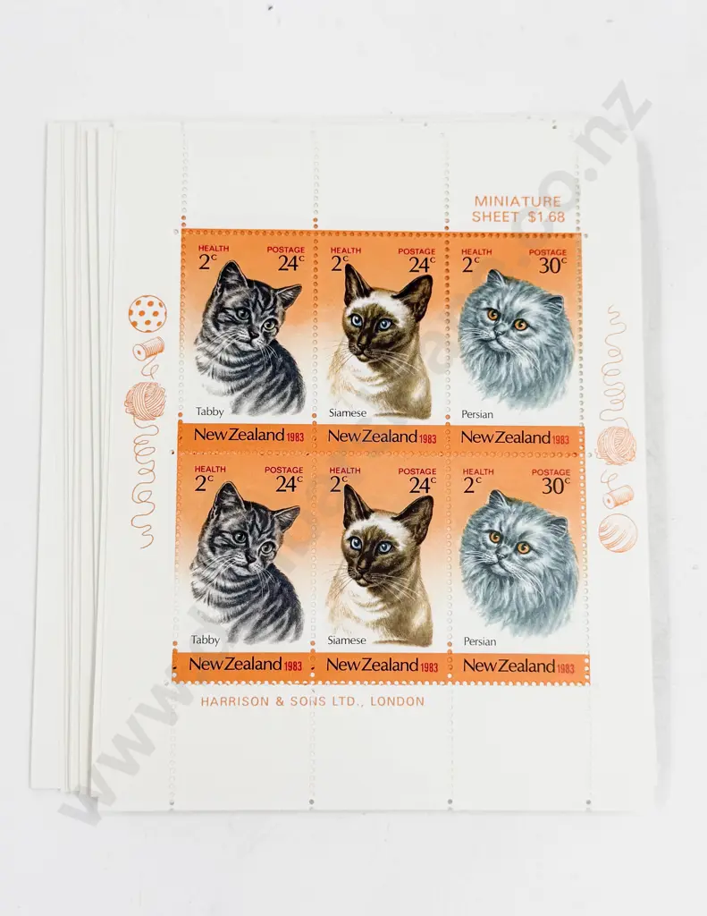 NZ 1983 Health Miniature Sheets x50 Image 1++