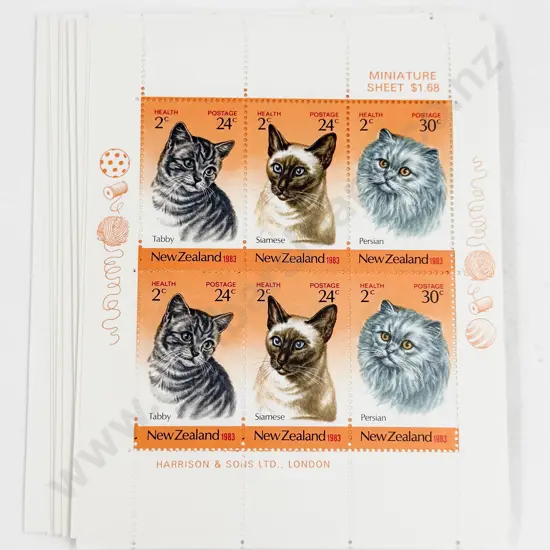 NZ 1983 Health Miniature Sheets x50