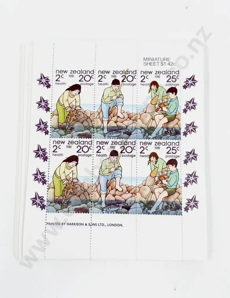 NZ 1981 Health Miniature Sheet x50 Image 1++