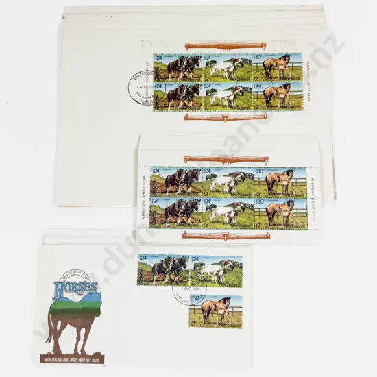 NZ 1984 Health Miniature Sheets x50 with Ten FDC's
