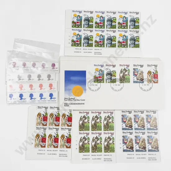 NZ 1982 20c x12 25c 30c 35c x6 x20 each set FDC's x20 - 1978 1c 2c 5c 10c x5 x8 each set