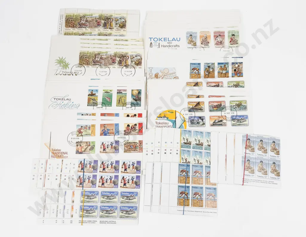 Tokelau Stamps Stamp Small Blocks and FDC's 1981 1982 1983 1984 Image 1++