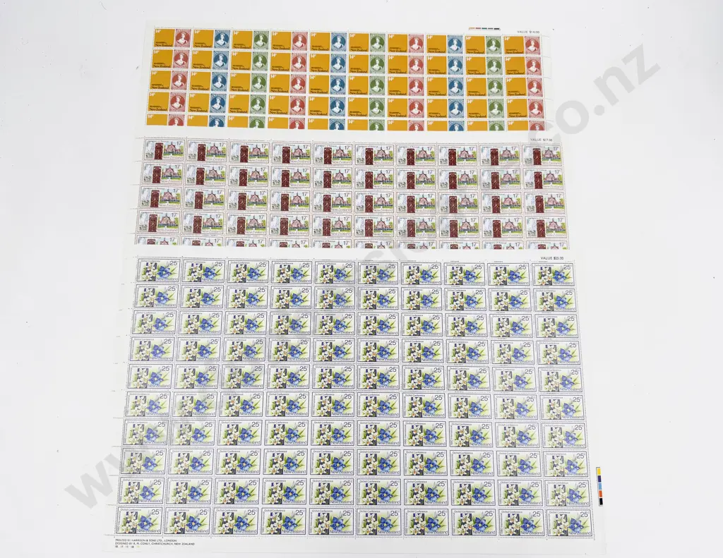 NZ 1980 Anniversaries Full Sheets 14c x 13 25c x1 17c x1 Image 1++