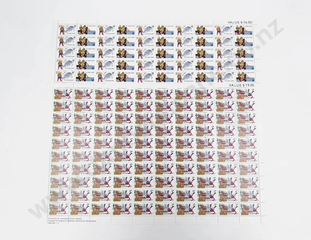 NZ 1980 Health Full Sheets 2c-14c x10 2-17c x5 Image 1++