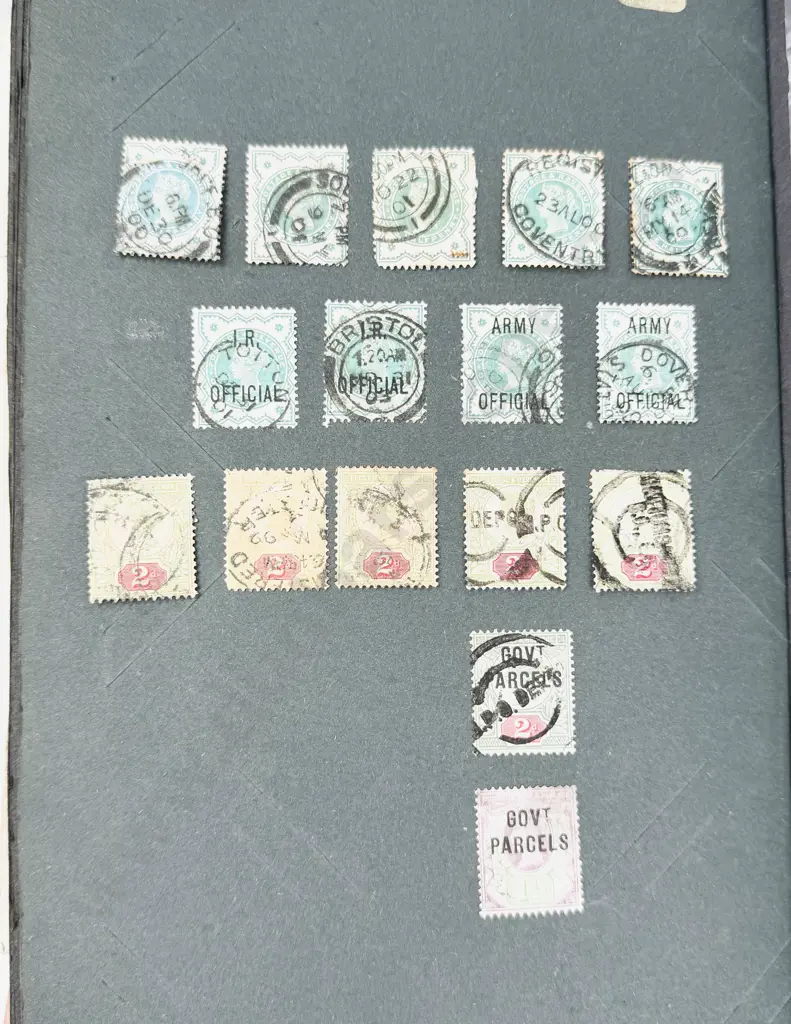 Gt Britain Vintage Album Pre-Stamp Stamps 1823 - 1843 Early Victoria Postage Stamps 1858 to 1941 Image 1++