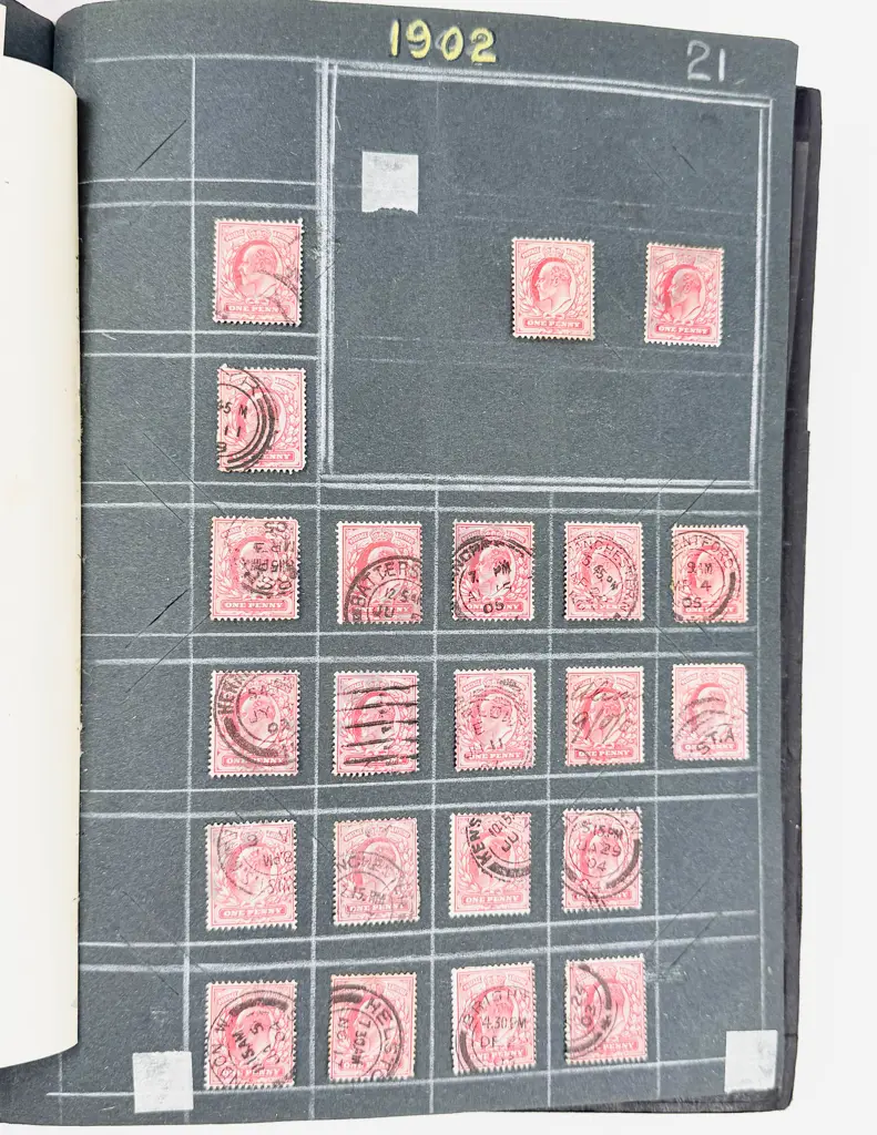 Gt Britain Vintage Album Pre-Stamp Stamps 1823 - 1843 Early Victoria Postage Stamps 1858 to 1941 Image 1++