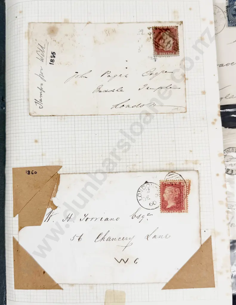 Gt Britain Vintage Album Pre-Stamp Stamps 1823 - 1843 Early Victoria Postage Stamps 1858 to 1941 Image 1++