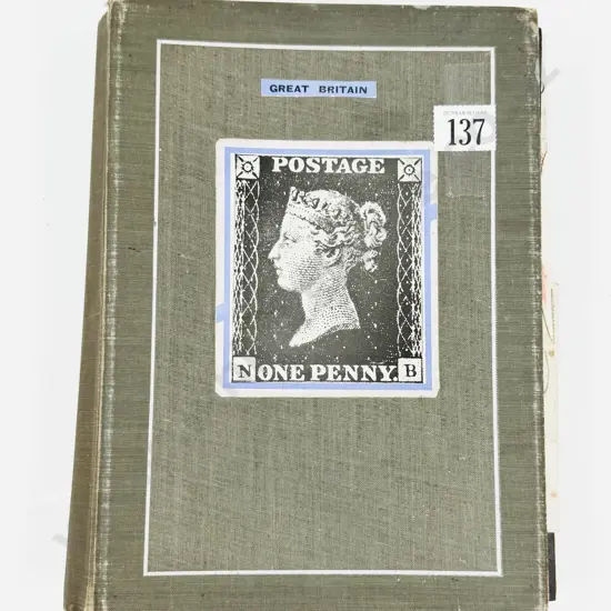 Gt Britain Vintage Album Pre-Stamp Stamps 1823 - 1843 Early Victoria Postage Stamps 1858 to 1941
