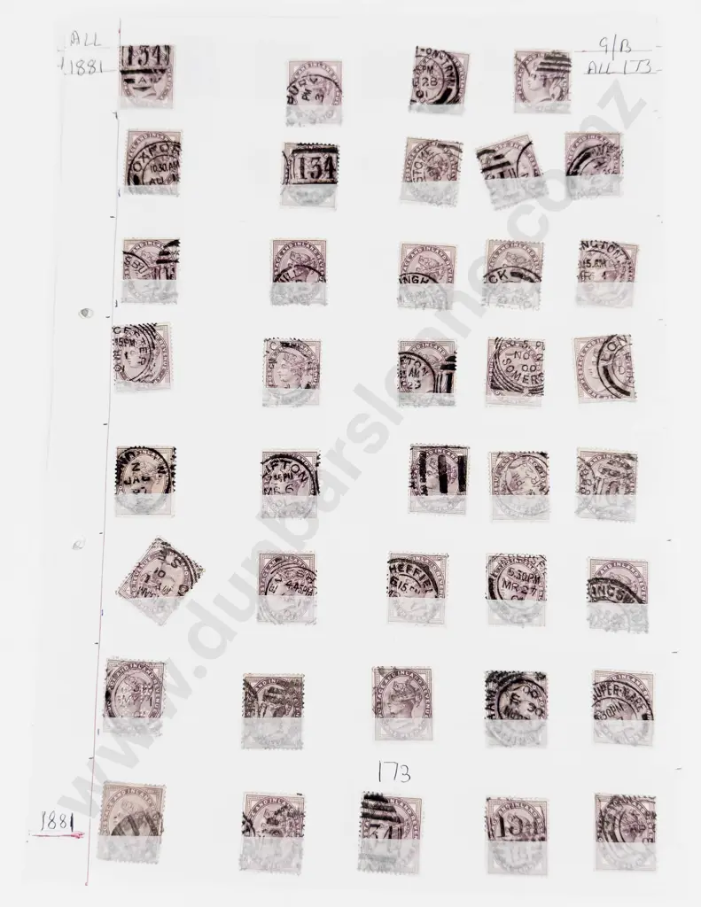 Gt Britain Multiple Singles 1881 and 1887 Image 1++