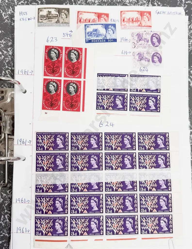 Gt Britain Mint Small to Larger Blocks 1946 - 1949 - 1952 to 1968 Image 1++