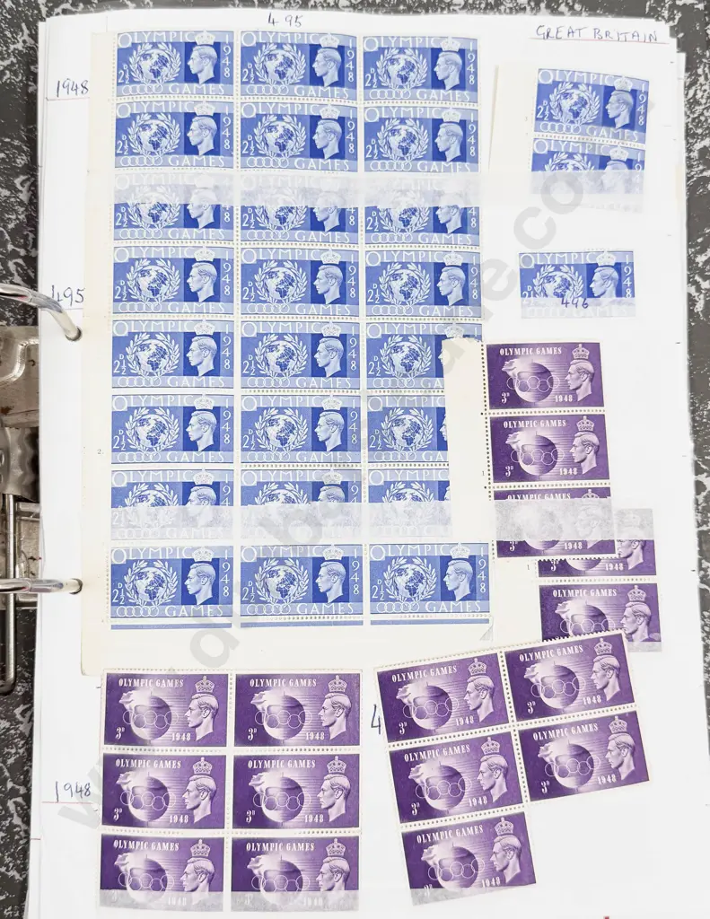 Gt Britain Mint Small to Larger Blocks 1946 - 1949 - 1952 to 1968 Image 1++