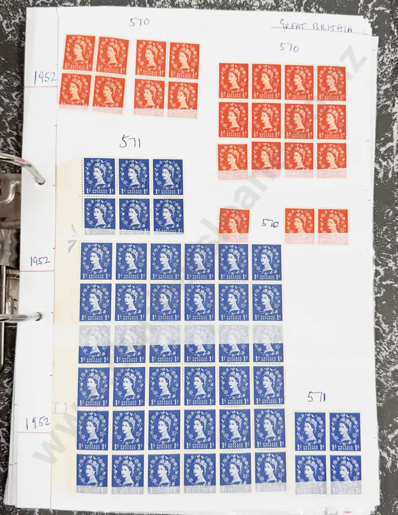 Gt Britain Mint Small to Larger Blocks 1946 - 1949 - 1952 to 1968 Image 1++