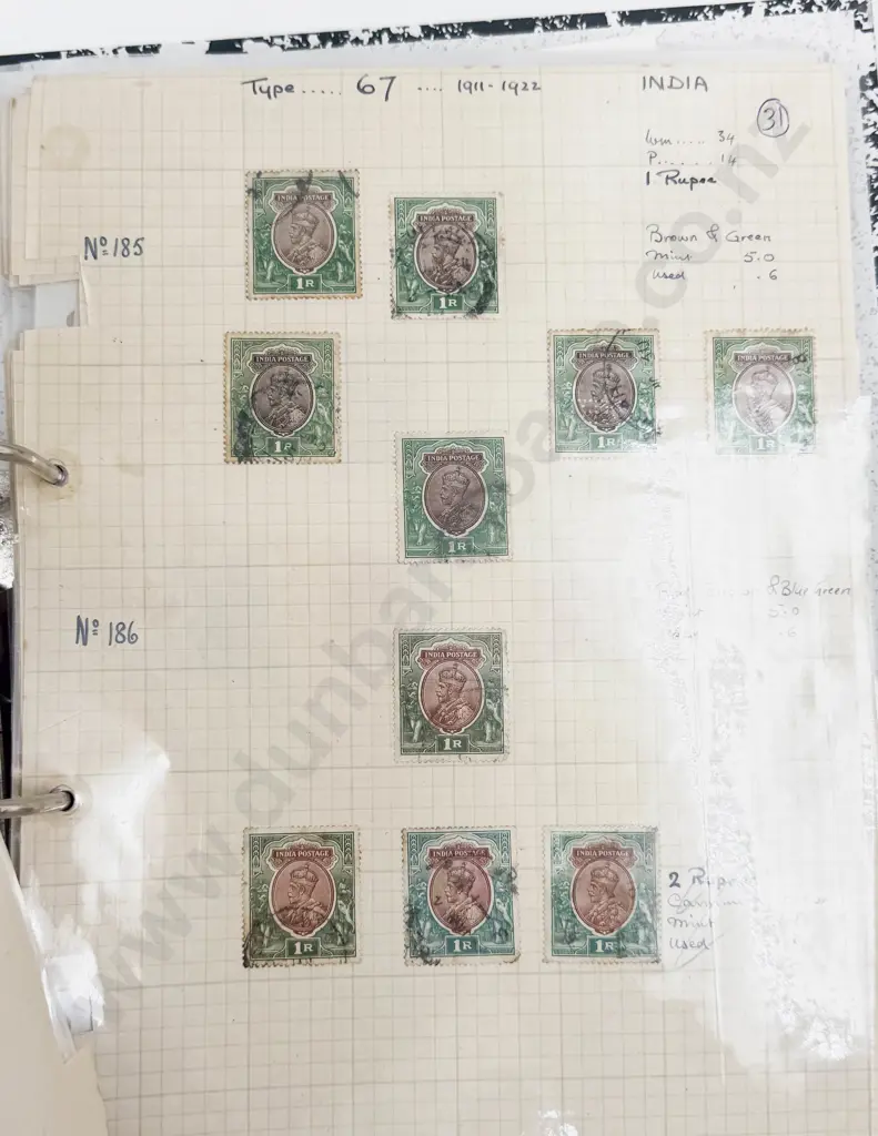 India Vintage Study Collection Singles and Small Multiples 1855 - 1936 Image 1++