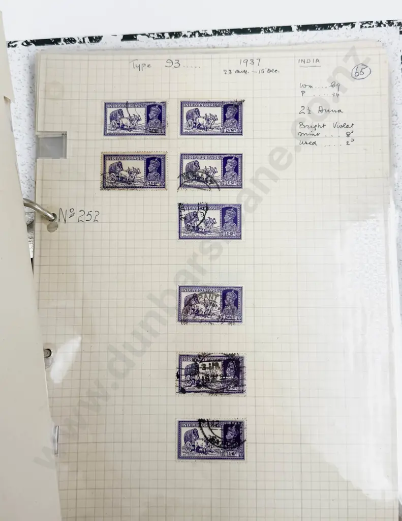 India Vintage Study Collection Singles and Small Multiples 1855 - 1936 Image 1++