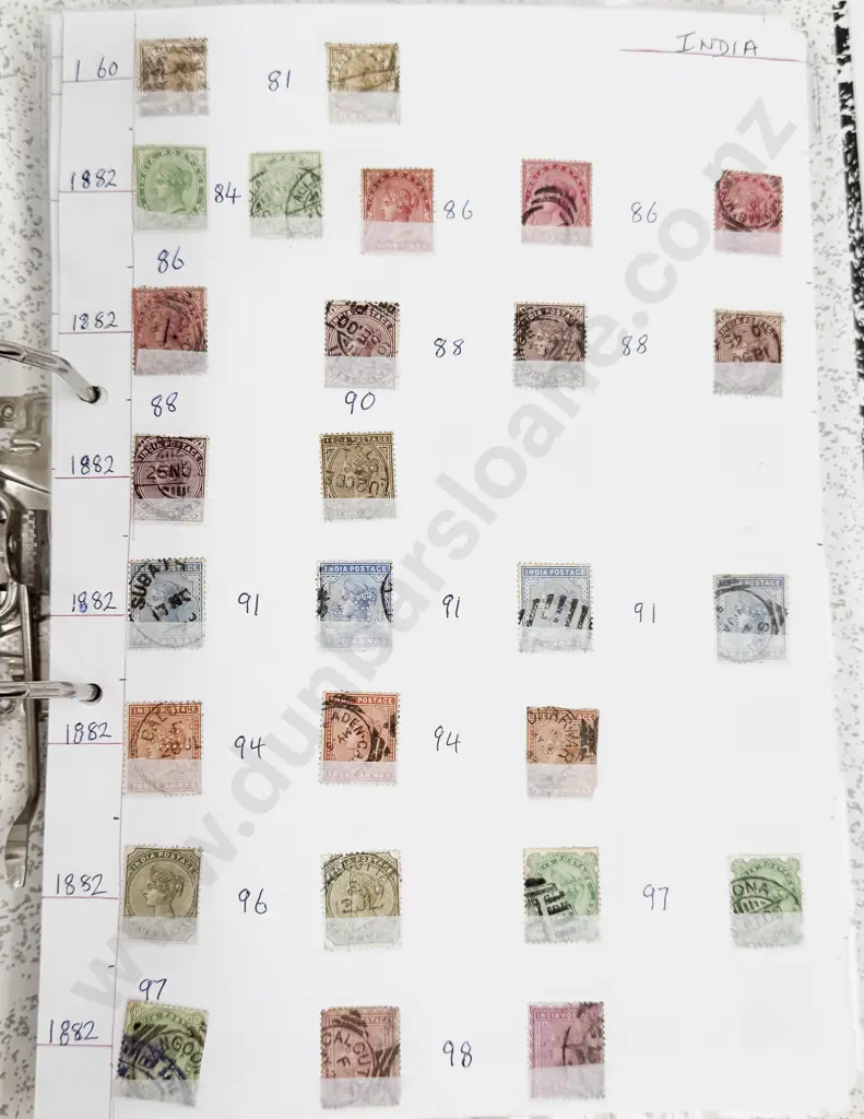 India with India States Multiple Singles 1882 - 1980 Image 1++