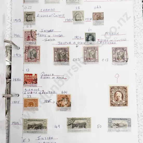 India with India States Multiple Singles 1882 - 1980