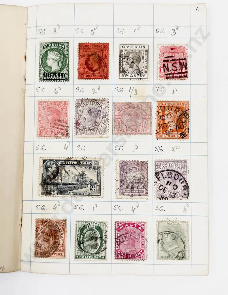 Vintage Small World Stock Book Album with Three Pocket Albums Victoria and Early C20th Stamps Image 1++