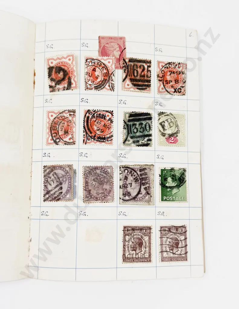 Vintage Small World Stock Book Album with Three Pocket Albums Victoria and Early C20th Stamps Image 1++