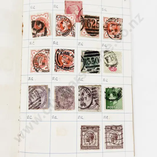 Vintage Small World Stock Book Album with Three Pocket Albums Victoria and Early C20th Stamps