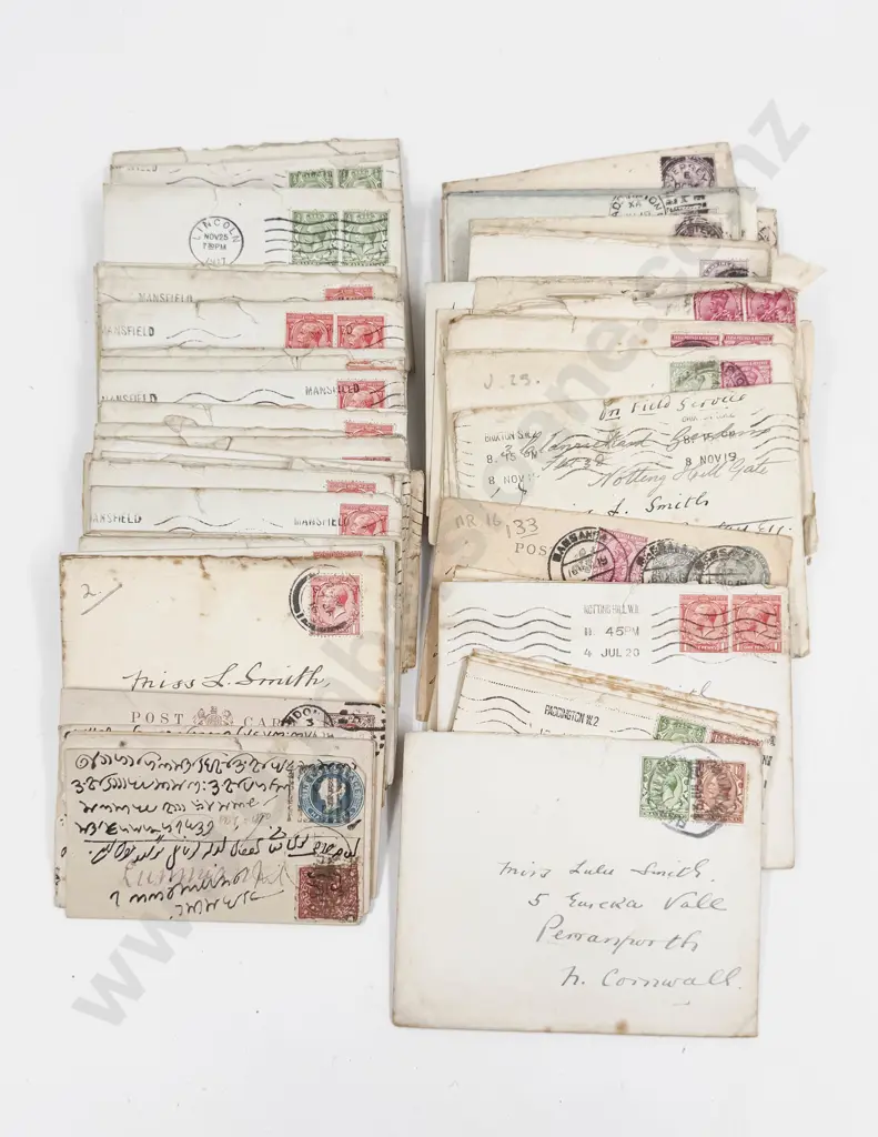 Bundle Qty Postal Histories C1889 to C1920 with some military Image 1++