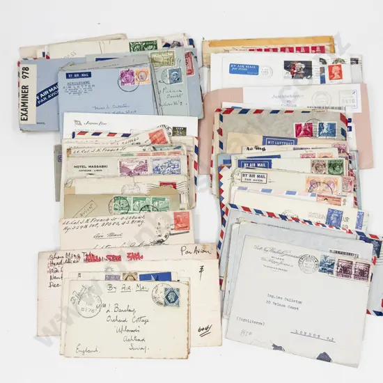 Bundle Qty Vintage International Airmail Postal Histories with some military