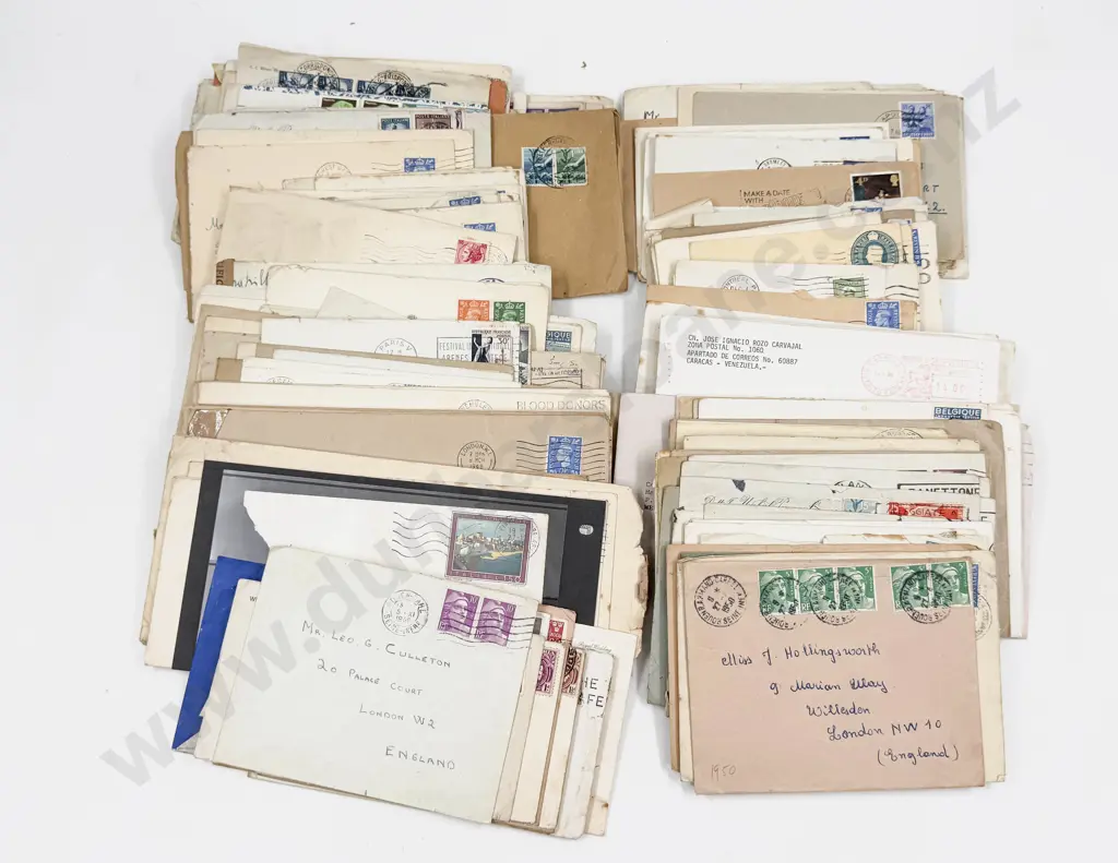 Bundle Qty Vintage C1940's - 1950's International Postal Histories Image 1++