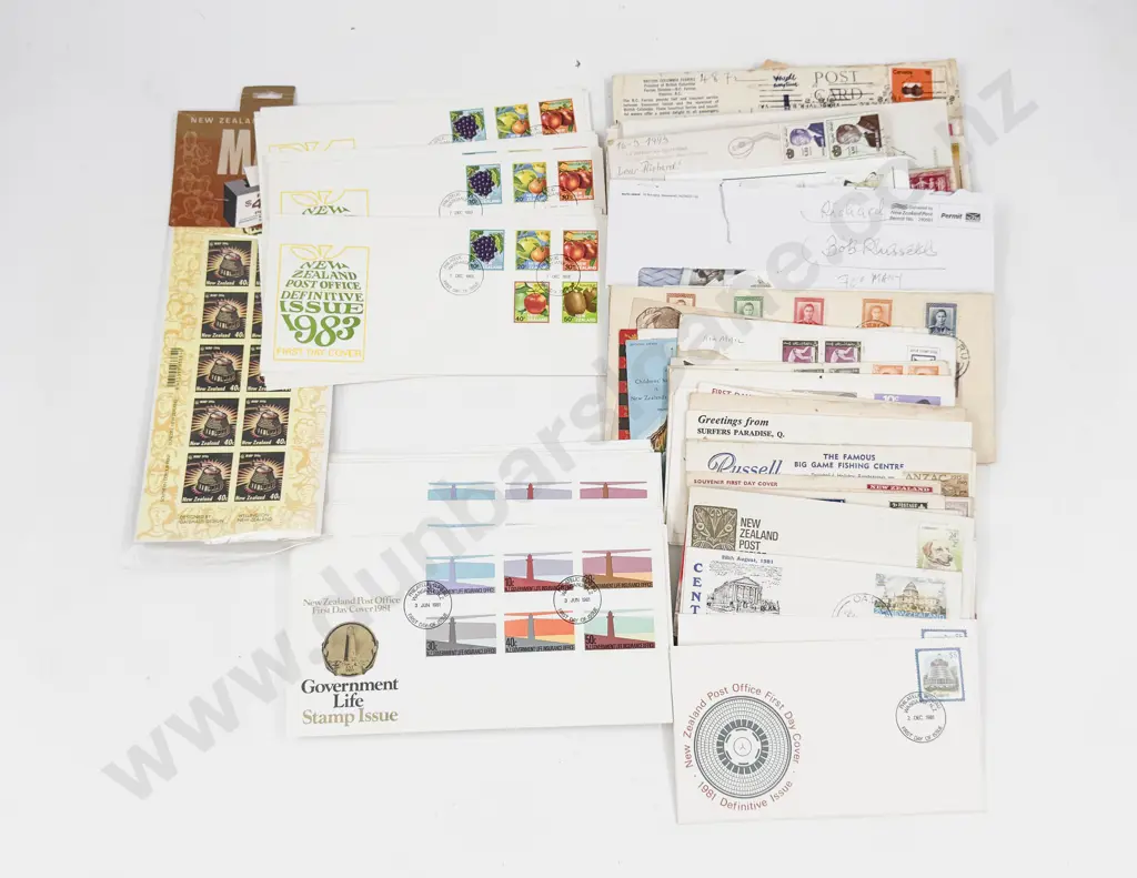 Mixed Lot NZ Vintage and Decimal FDC's - Postcards - Some Loose Stamps Image 1++