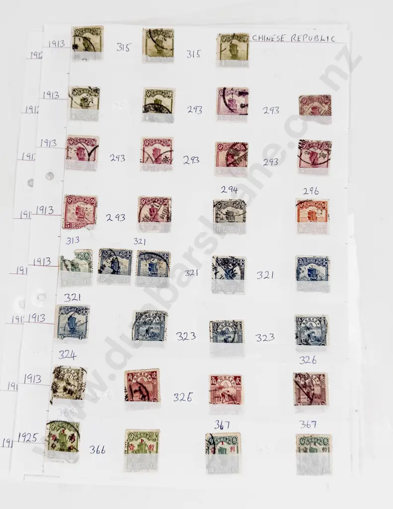 World Vintage Stamps China C1885 - C1980 Image 1++